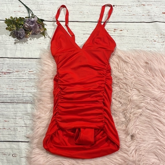 NWT We are HAH it suits you 1 piece swimsuit in blood orange - Picture 2 of 9